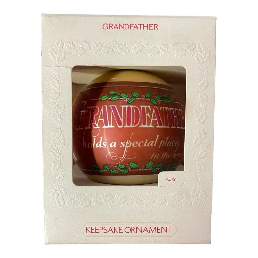 Grandfather 1981 Hallmark Keepsake Glass Ornament